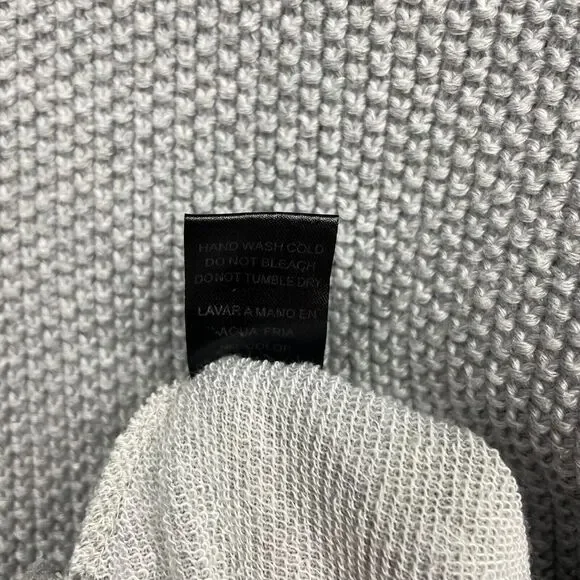 Endless Rose Cropped Sweater Size M Heathered Gray Mixed Material Knit - Picture 9 of 11